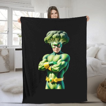 Discover Broccoli Superhero Fleece Blankets