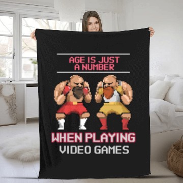 Discover Age Is Just A Number Gaming Fleece Blankets