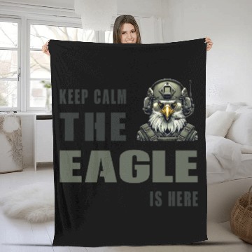 Discover Keep Calm - The Eagle Is Here Fleece Blankets