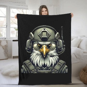Discover Military Eagle In Mission Fleece Blankets