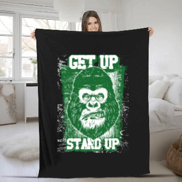 Discover "Rise Like a Gorilla" Fleece Blankets