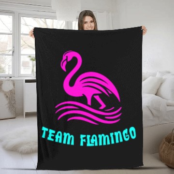 Discover Team Flamingo Fleece Blankets