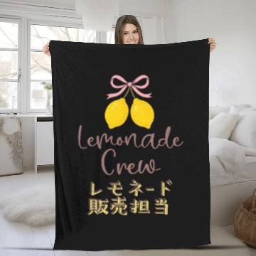 Discover Lemonade Crew Coquette Bow Fleece Blankets