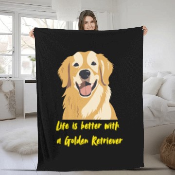 Discover Life Is Better With a Golden Retriever – Dog Lover Fleece Blankets