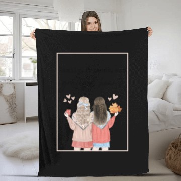 Discover Family, friends, and grateful hearts Fleece Blankets