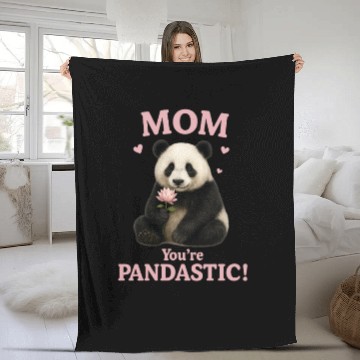 Discover Mom, You're Pandastic – Realistic Panda Mother's D Fleece Blankets