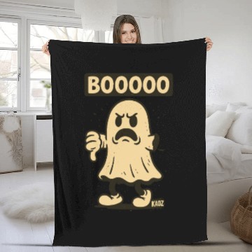 Discover Angry Ghost – BOOOOO thumbs-down Fleece Blankets