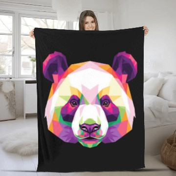 Discover galaxy panda Fleece Blankets