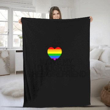 Discover I love my daughter & her girlfriend gay rights Fleece Blankets