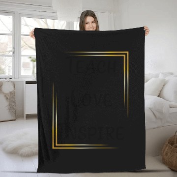 Discover Teach Love Inspire – Teacher Appreciation Fleece Blankets