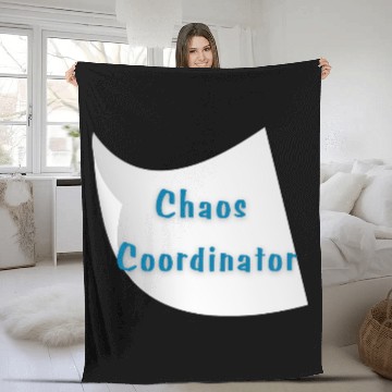 Discover Chaos Coordinator – Funny Teacher Fleece Blankets