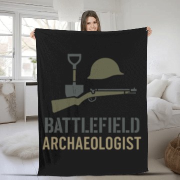 Discover Military Historian Battlefield Research War Fleece Blankets