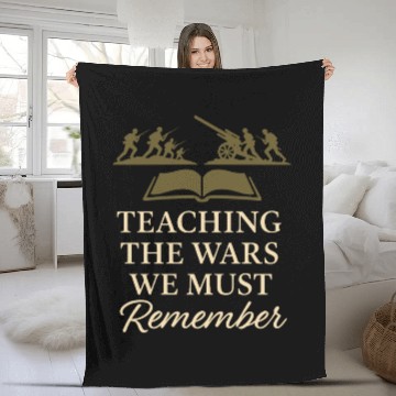 Discover Military Historian Battlefield Research War Fleece Blankets