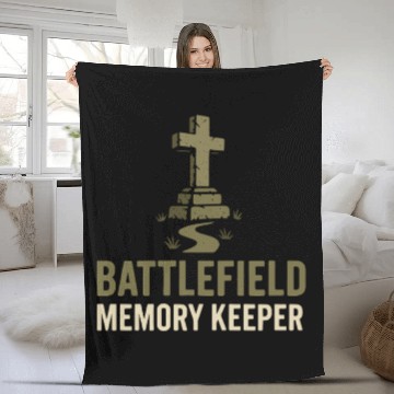 Discover Military Historian Battlefield Research War Fleece Blankets