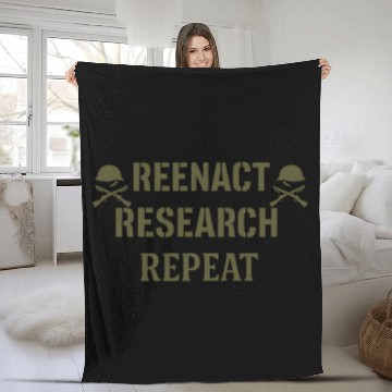 Discover Military Historian Battlefield Research War Fleece Blankets