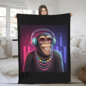 Discover Hip Hop Ape Vibes Fleece Blankets