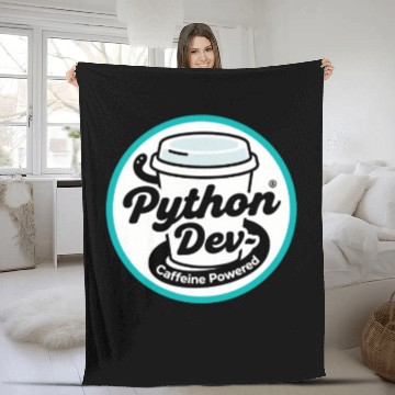 Discover Python Developer – Caffeine Powered Fleece Blankets