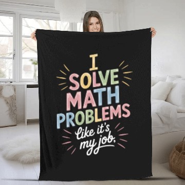 Discover Funny Math Teacher Math Student Humor Fleece Blankets