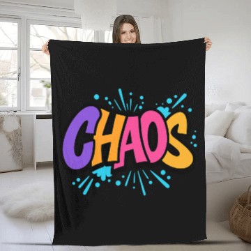 Discover CHAOS – Bold Graffiti Street Art Fleece Blankets