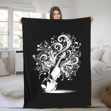 Discover Violin Music Loud, Creative, Unstoppable Fleece Blankets