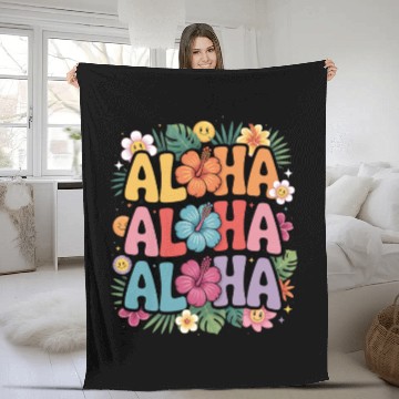 Discover Triple Aloha Vibes – Colorful Tropical Hibiscus Fleece Blankets