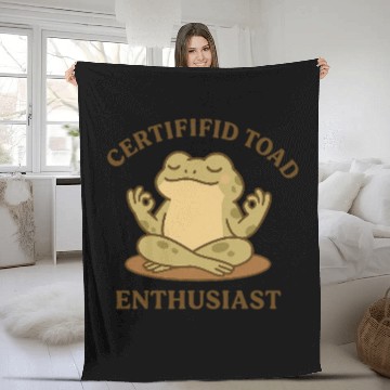 Discover Certififid Toad Enthusiast Fleece Blankets