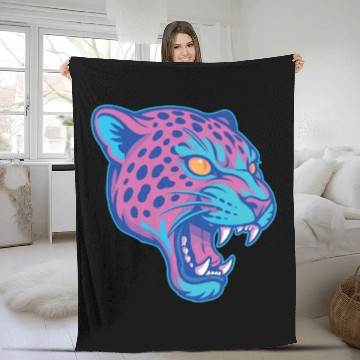 Discover Jaguar pastel Fleece Blankets