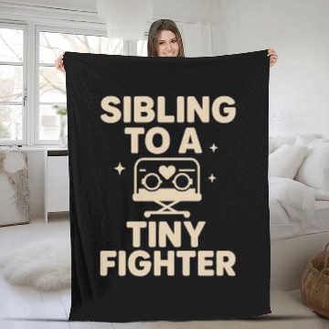 Discover NICU Sibling Preemie Big Brother Big Sister Fleece Blankets
