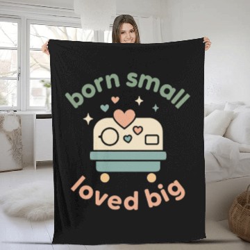 Discover NICU Sibling Preemie Big Brother Big Sister Fleece Blankets