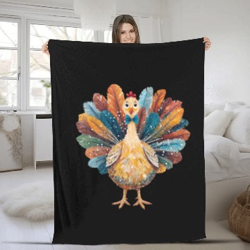 Discover Coquette Thanksgiving Turkey Fleece Blankets