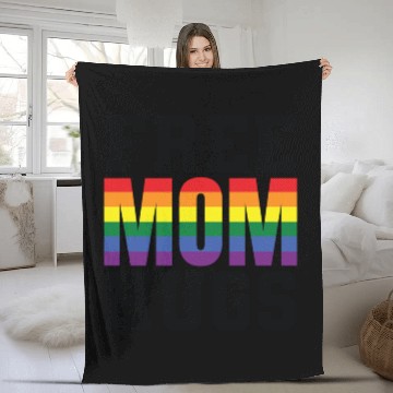 Discover Free Mom Hugs LGBT Gay Fleece Blankets