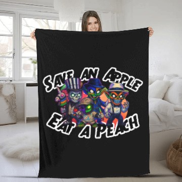 Discover peachy kings Save an Apple Eat a Peach Fleece Blankets