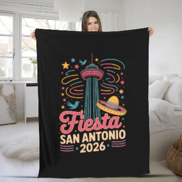 Discover Funny San Antonio 2026 Fiesta Cinco De Mayo Tex Fleece Blankets