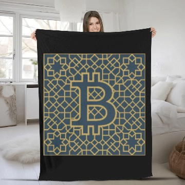 Discover "Crypto Power Surge – Bitcoin Fleece Blankets Design"