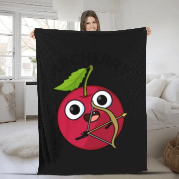 Discover Archerry Funny Fruit Archery Pun Fleece Blankets