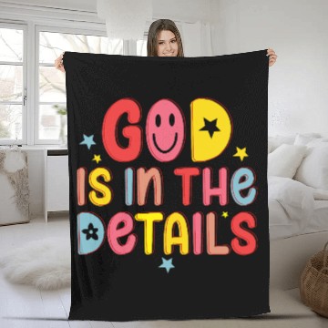 Discover God is in the Details Christian Fleece Blankets