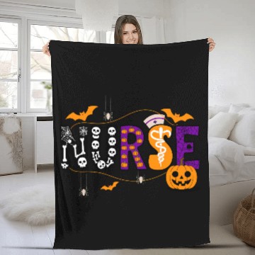 Discover Halloween Nurse Fleece Blankets
