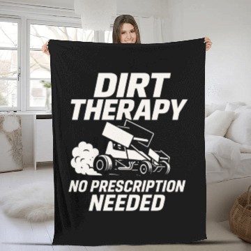 Discover Sprint Car Racing Dirt Track Speed Oval Race Fleece Blankets