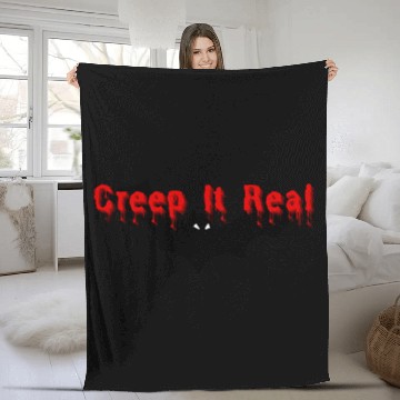 Discover Creep It Real – Halloween Bat Design Fleece Blankets