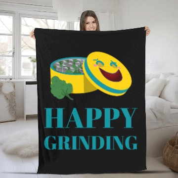 Discover Cheerful Smiling Pills and Broccoli Design Fleece Blankets