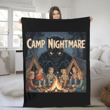 Discover Horror Steven Rhodes, Camp Nightmare Fleece Blankets