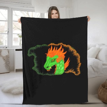 Discover Lair Of The Fire Dragon Fleece Blankets