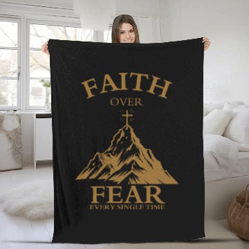 Discover Faith Over Fear Fleece Blankets