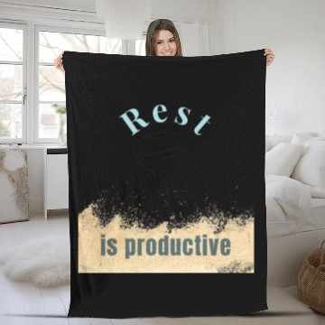 Discover Rest Is Productive – Mental Health Awareness Minim Fleece Blankets