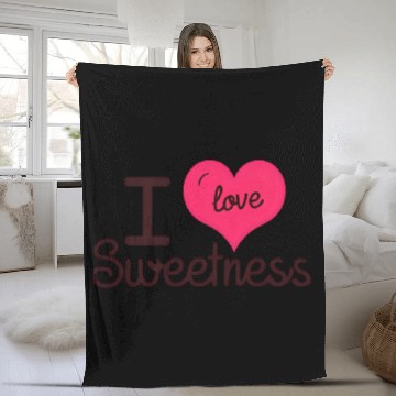 Discover I Love Sweetness Fleece Blankets, Cute Valentine’s Gift