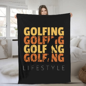 Discover Golfing Lifestyle Golf Enthusiast Fleece Blankets