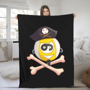 Discover 9-Ball Pirate (Jolly Roger style) Fleece Blankets