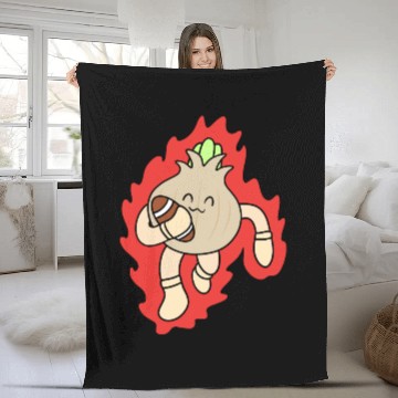 Discover Cute rugby onion Fleece Blankets