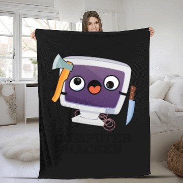 Discover Computer Hacker Funny Technical Pun Fleece Blankets