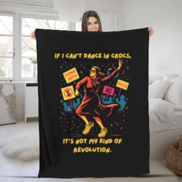 Discover If I Can’t Dance – Funny Emma Goldman Revolution Fleece Blankets